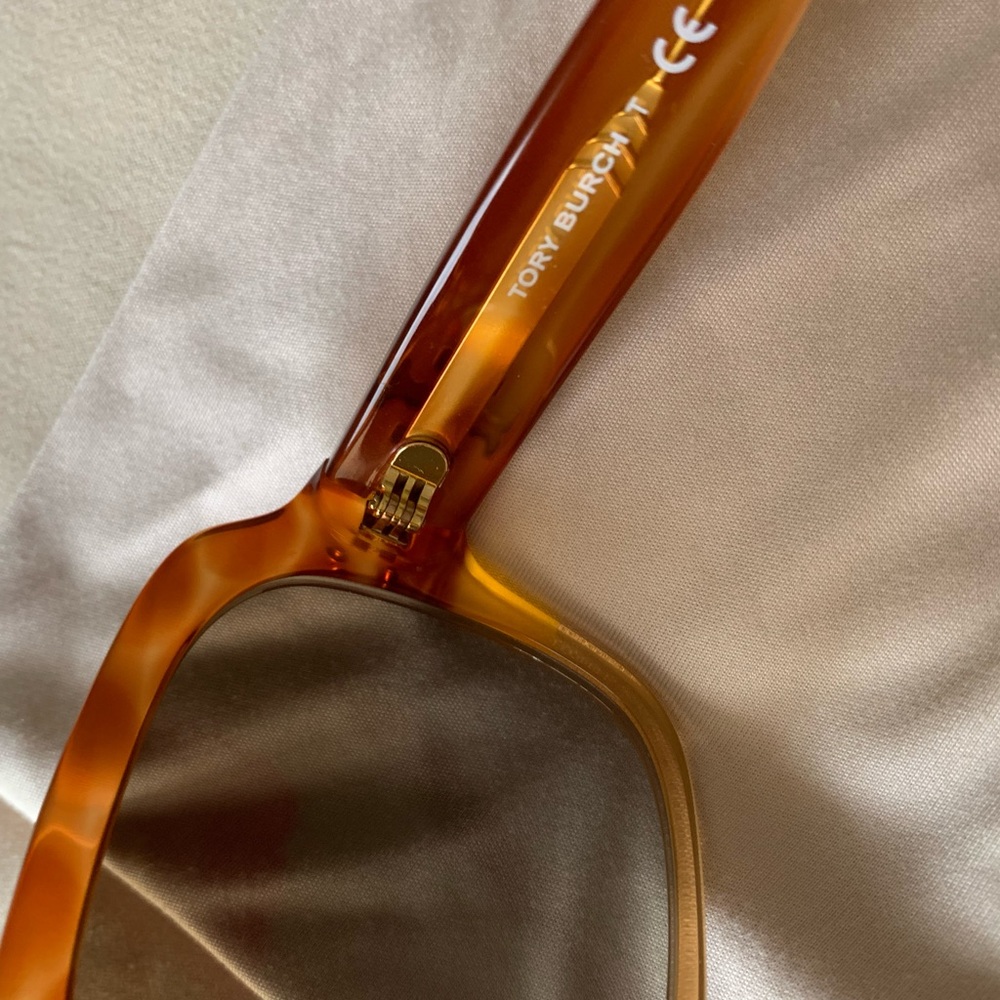 Tory Burch Orange Sunglasses with Brown Lenses - Picture 6 of 6